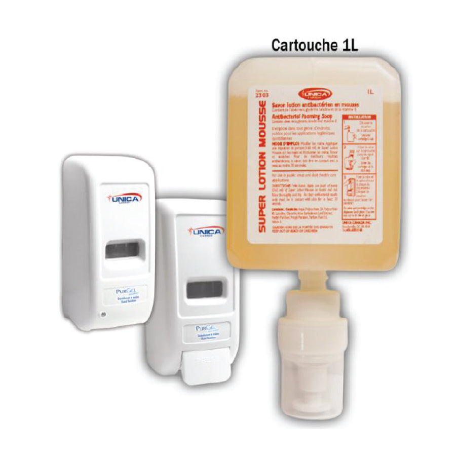 Savon lotion antibactérien en mousse *CAISSE* 12 X 1 LITRE - sanichoix