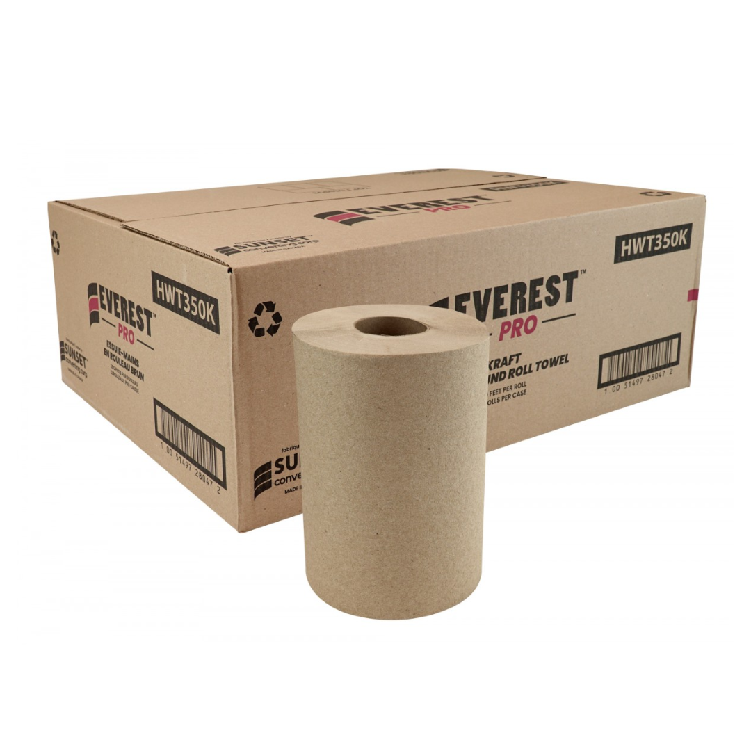 Papier à main brun 12 rouleaux 350'