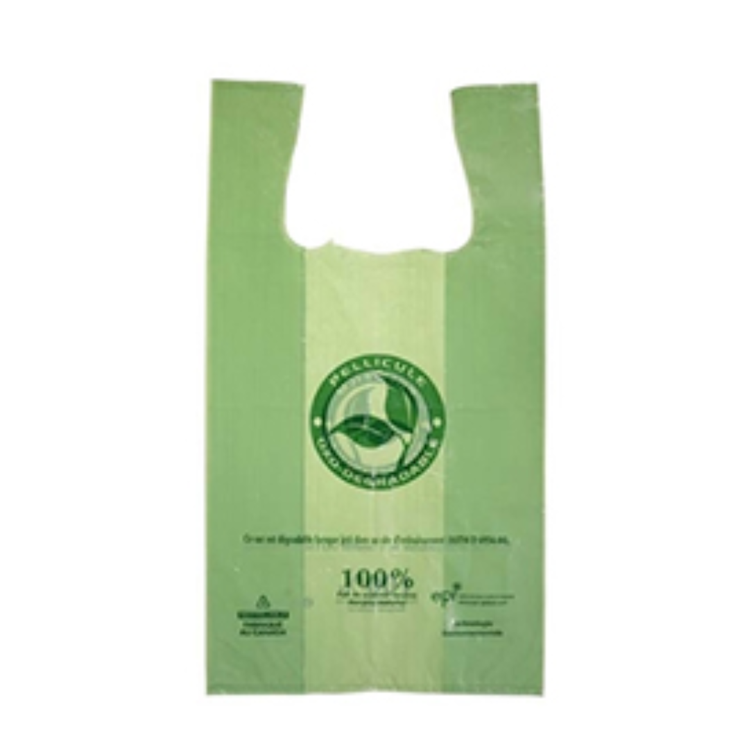 Sac en plastique bretelle vert S-4 OXO-BIO
