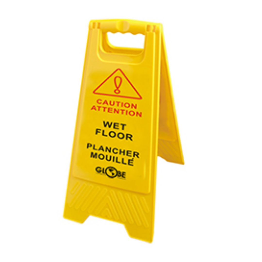 Enseigne Bilingue Plancher mouillé 27''