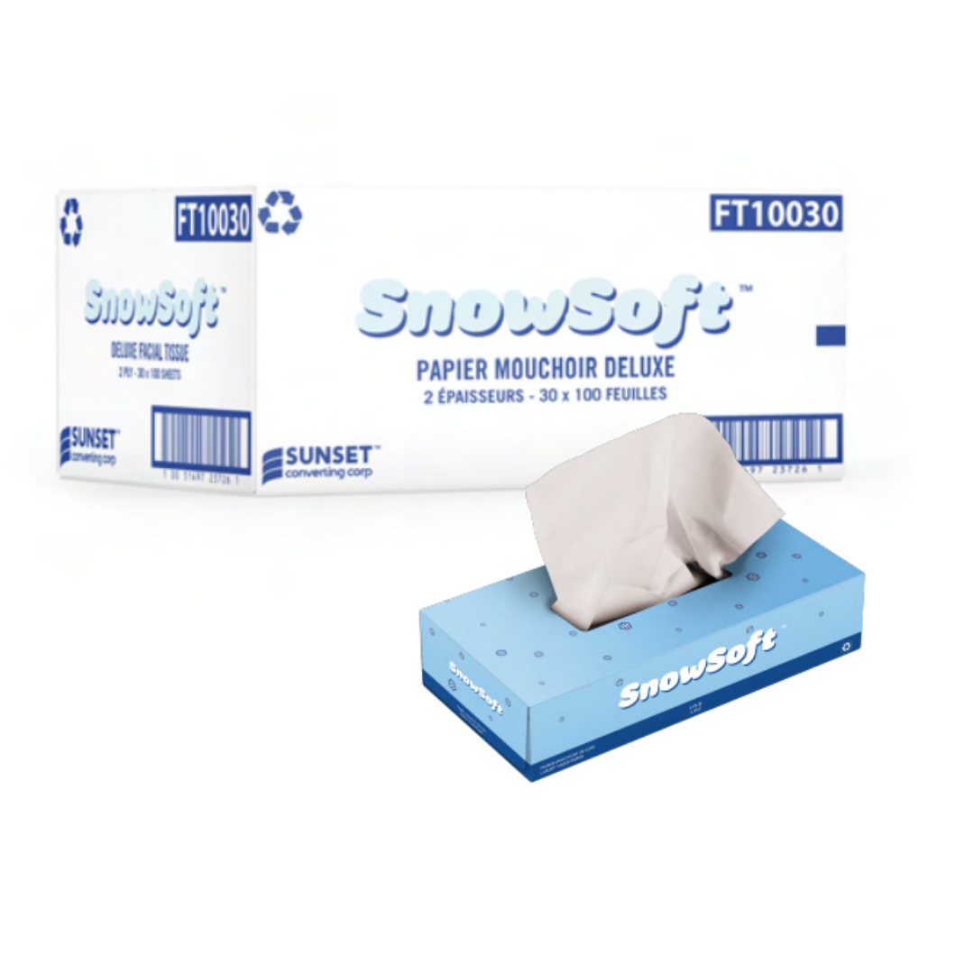 Papier mouchoir Snowsoft 100F 2 plis 30 boîtes