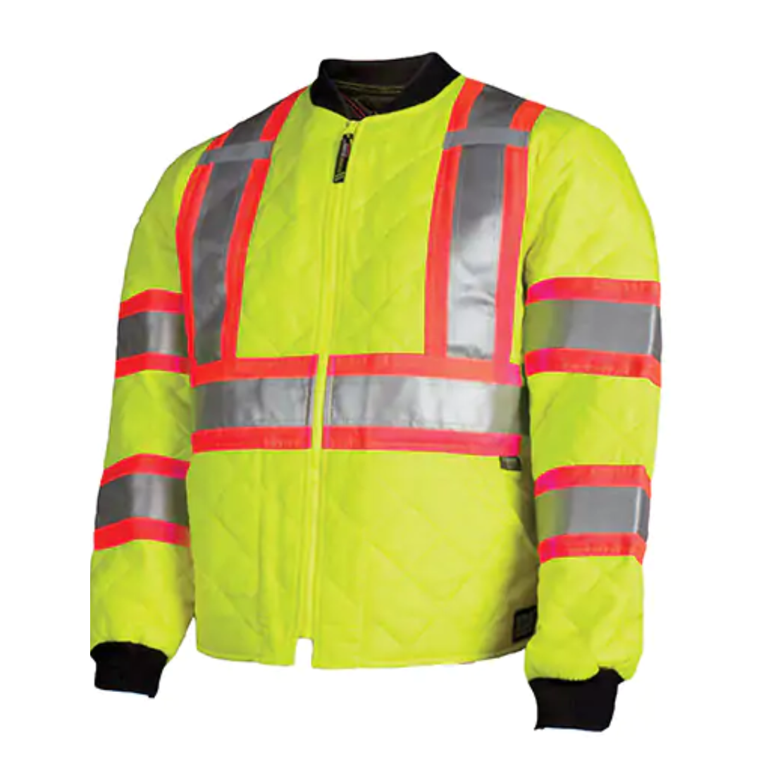 Manteau de sécurité matelassé Tough Duck, Polyester, Noir