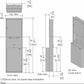Combo distributeur de papier et poubelle 50L