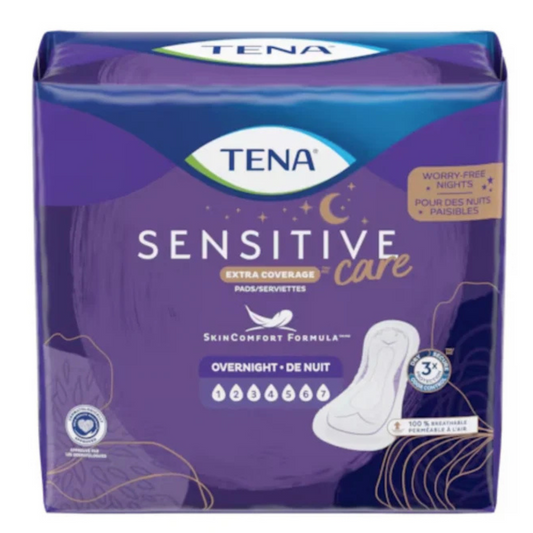 TENA Soins Sensibles Serviettes de Nuit