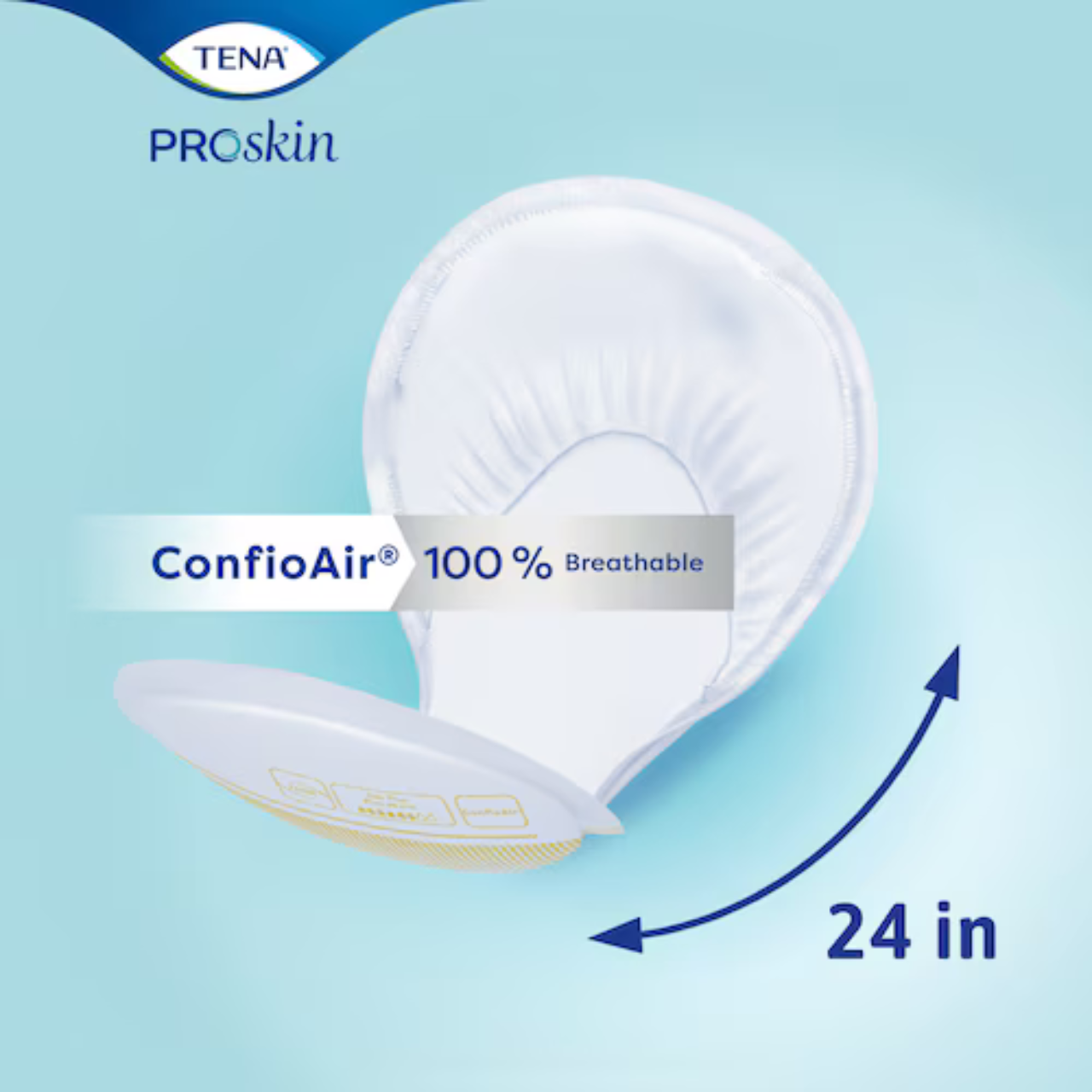 TENA ProSkin Plus de jour | Coussinets absorbants grand format entièrement perméables à l’air