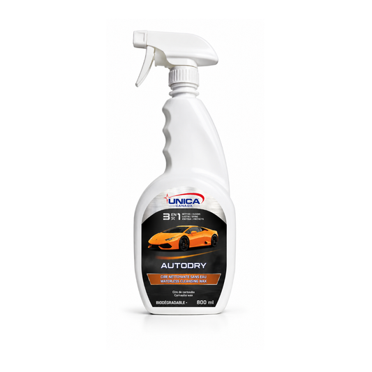AUTODRY Nettoyant lustrant pour véhicule 3 en 1