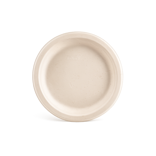Assiette en bagasse 9" - 500/Boite