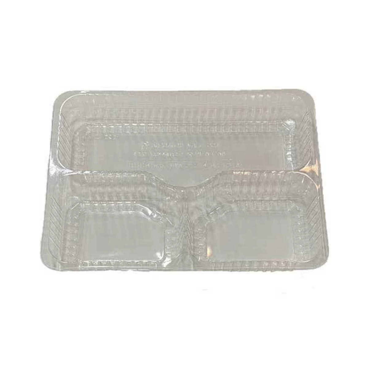Boite À Lunch 3 Compartiments Plastique Clair 10.5"X8.5"X1.7" 200/Caisse