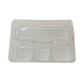 Boite À Lunch 4 Compartiments Plastique Clair 10.5"X8.5"X1.7" 200/Caisse