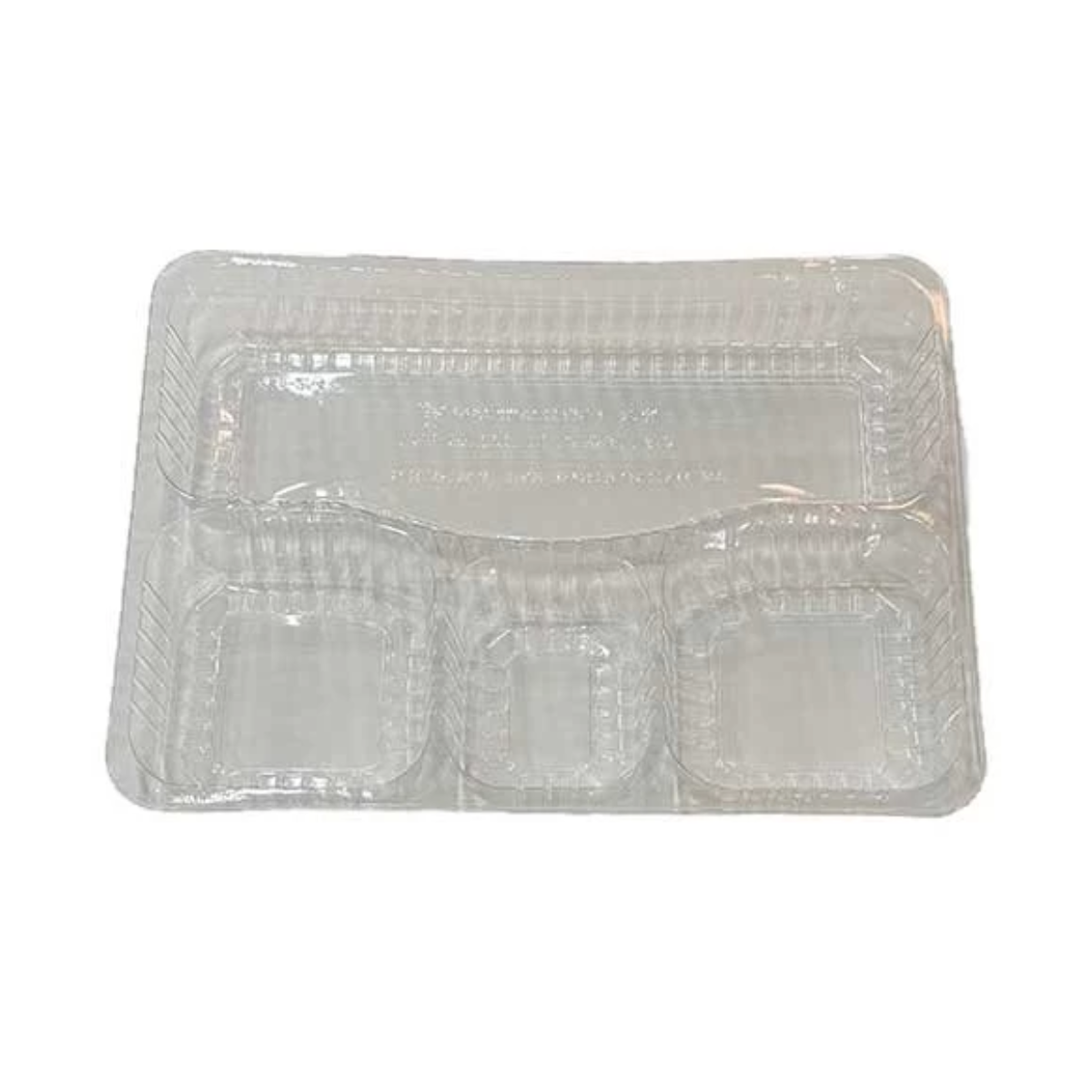 Boite À Lunch 4 Compartiments Plastique Clair 10.5"X8.5"X1.7" 200/Caisse