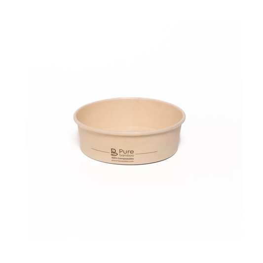 Bol À Salade Compostable 35 oz Pure Bamboo 300/Boite