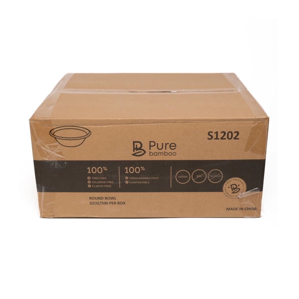 Bol Rond En Bagasse 32 oz – 500/Caisse
