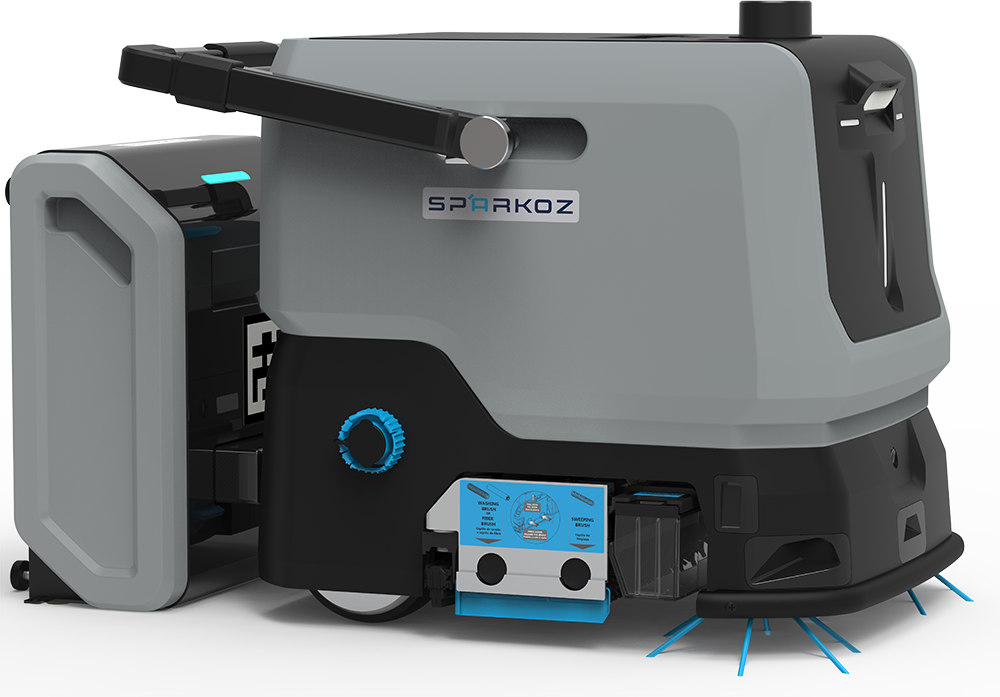Robot de Nettoyage Autonome Commercial SPARKOZ TN10-PRO – L'Excellence du Nettoyage 3-en-1