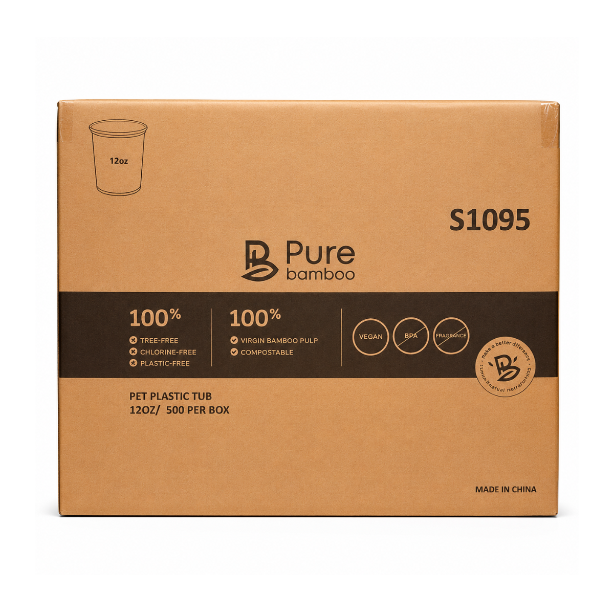 Contenant Deli Clair Type Alure 12 oz – 500/Caisse