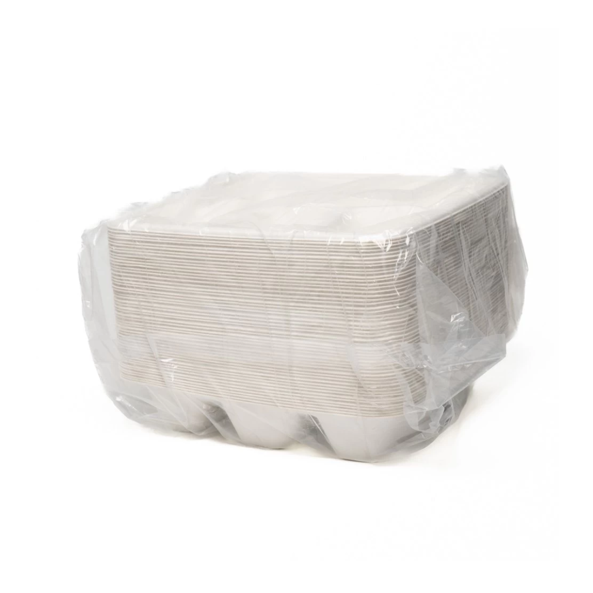 Contenant En Bagasse 9" 4 Compartiments – 200/Caisse