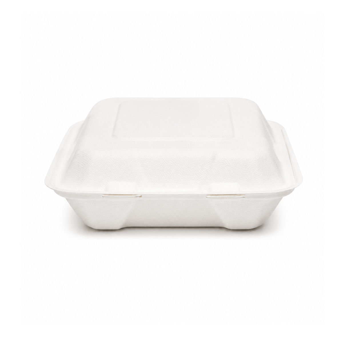 Contenant En Bagasse Avec Rabat 8" x 8" x 3" – 200/Caisse