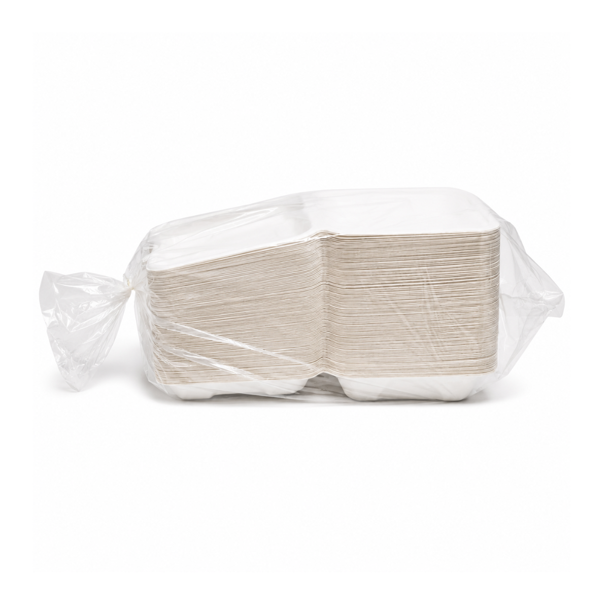 Contenant En Bagasse Avec Rabat 8" x 8" x 3" – 200/Caisse