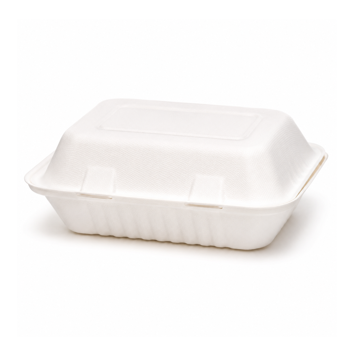 Contenant En Bagasse Avec Rabat 9" x 6" x 3" Format Rectangulaire