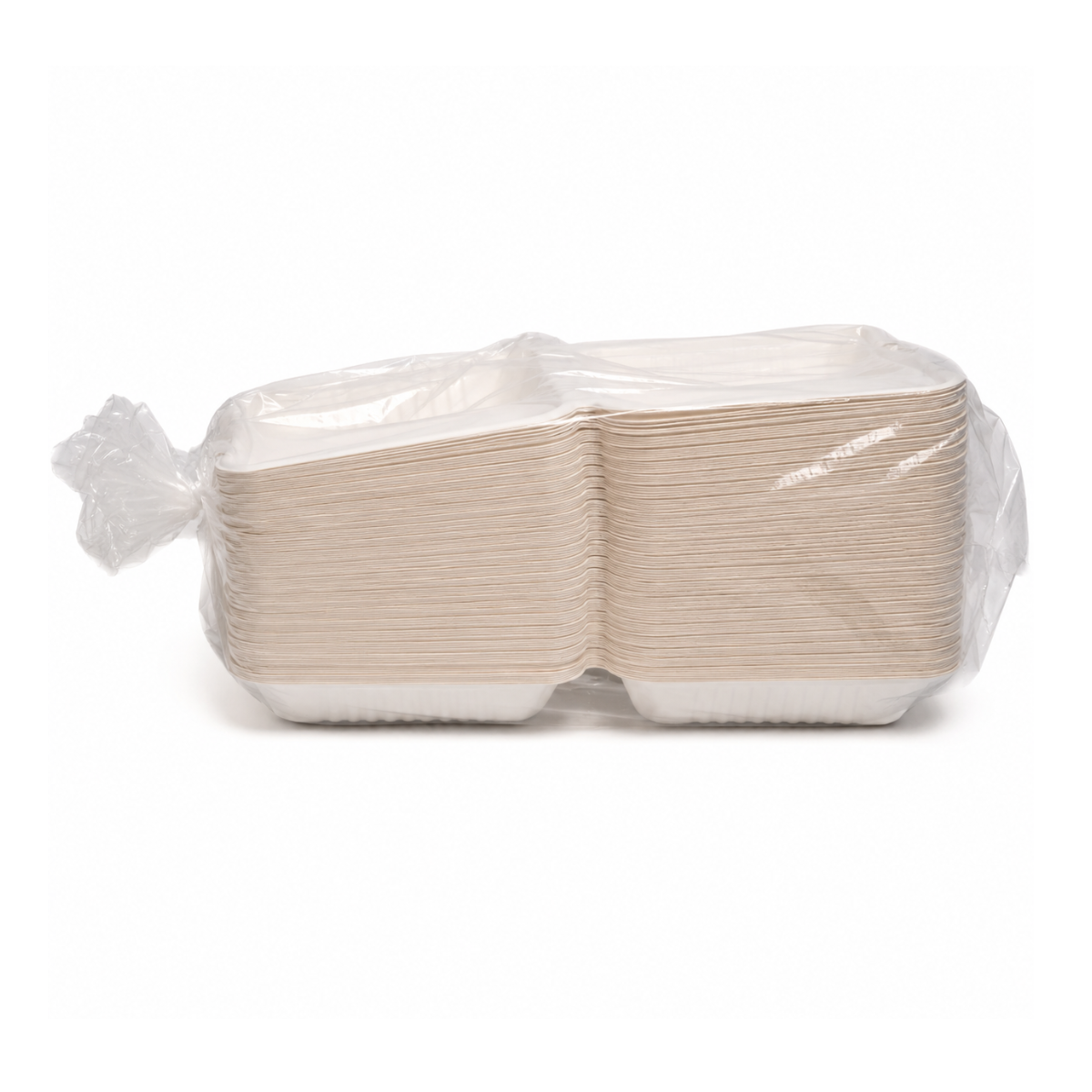 Contenant En Bagasse Avec Rabat 9" x 9" x 3" – 200/Caisse