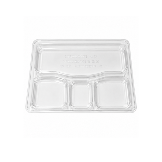 Couvercle Clair 10.8" x 8.8" x 1" Pour Boîte À Lunch 4 Compartiments – 200/Caisse