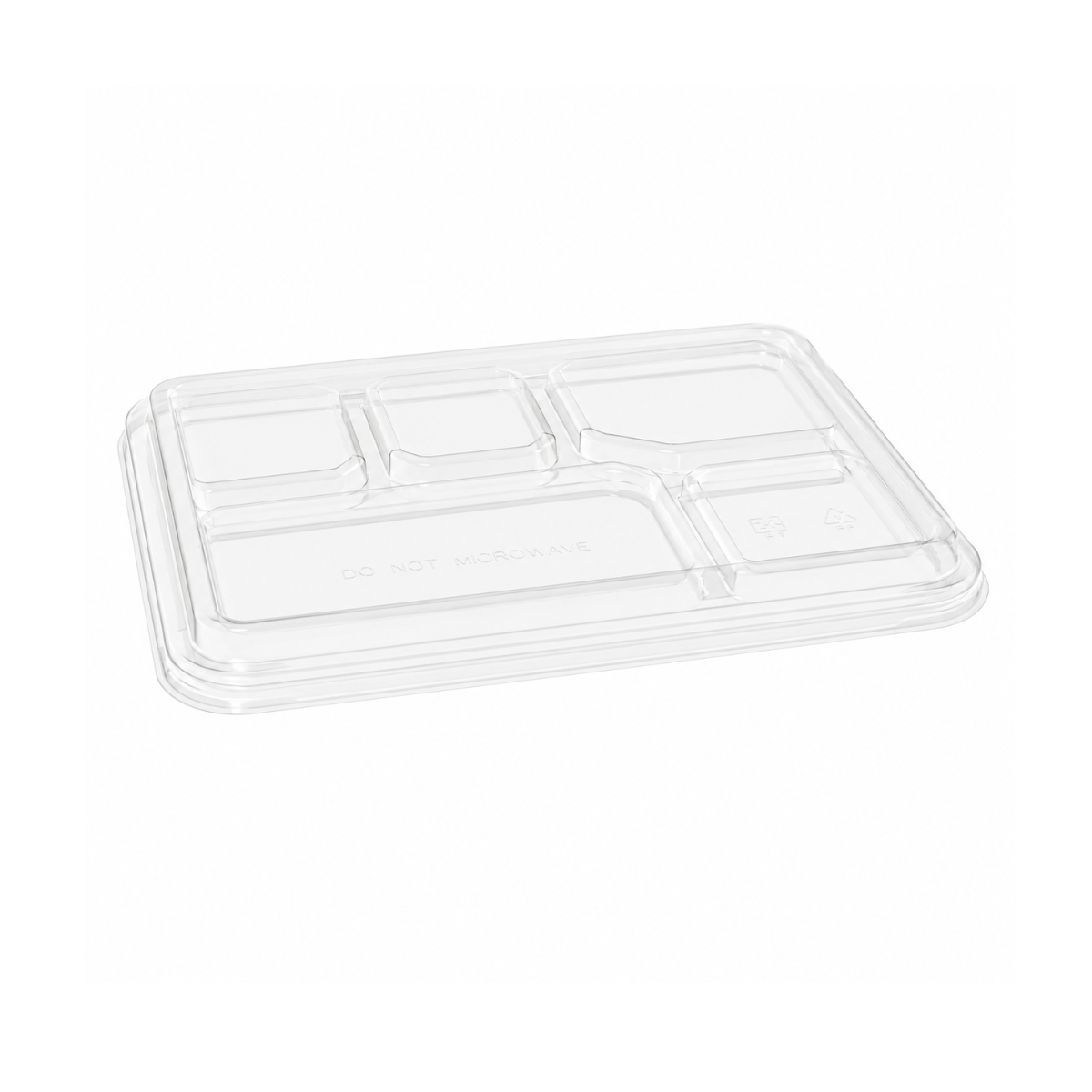Couvercle Clair Pour Contenant 5 Compartiments S1234 – 400/Caisse