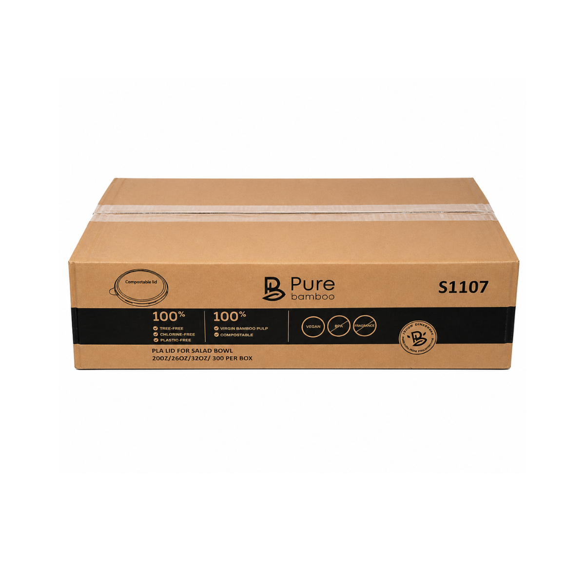 Couvercle En PLA Pour Bol À Salade 150 Mm 50/Boîte