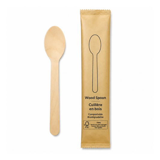 Cuillère à thé en bois de bouleau env. individuellement 500/CS