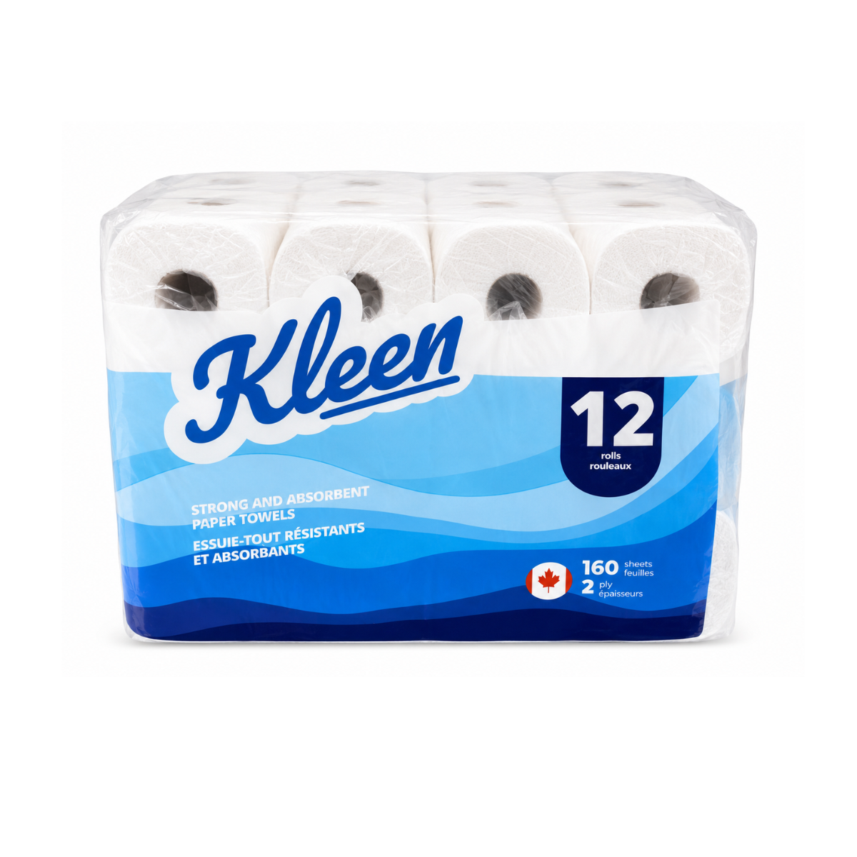 Essuie-Tout 160F 2 Plis - 12 Rouleaux/Caisse