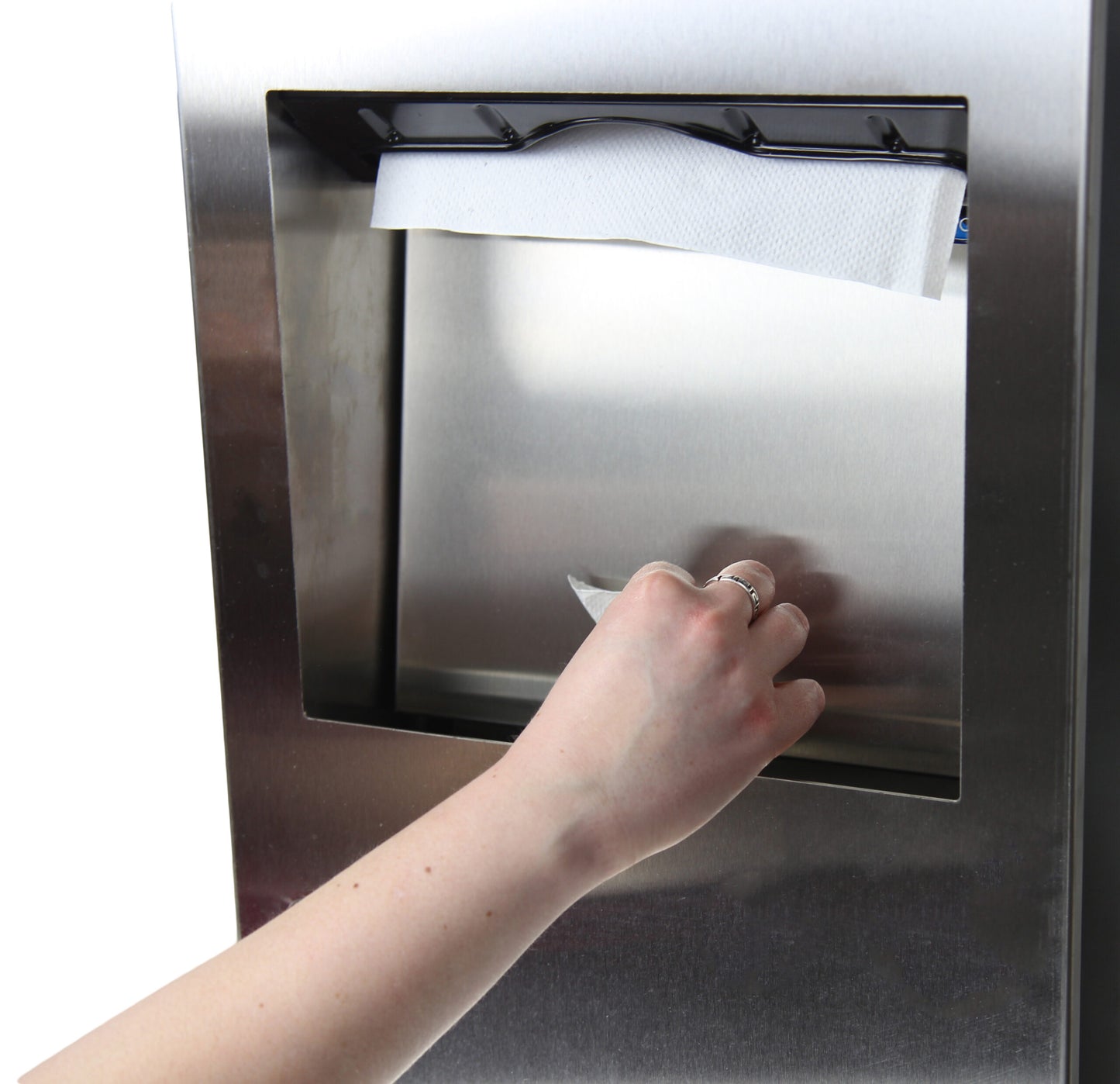 Combo distributeur de papier à plis multiples et poubelle 18L