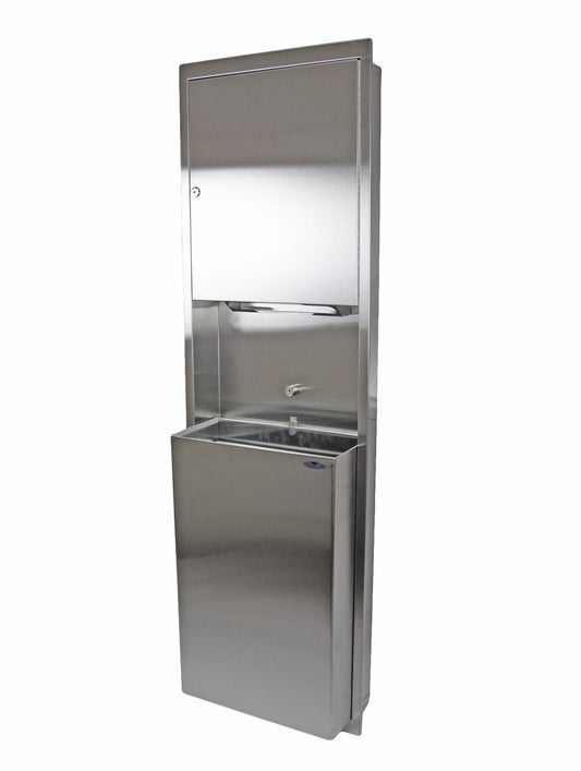 Combo distributeur de papier et poubelle 50L