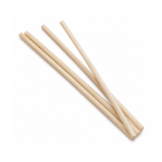 Paille en bagasse 8 pouces 8mm diam. emb. ind. 1 paquet de 100