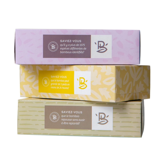 Papier mouchoir Pure Bamboo 90 feuilles par unité 24 unités par caisse