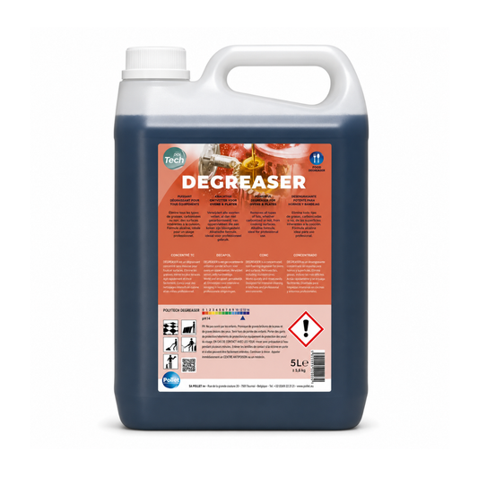 Poltech Degreaser Puissant Déshuilant et Dégraissant Industriel 4L