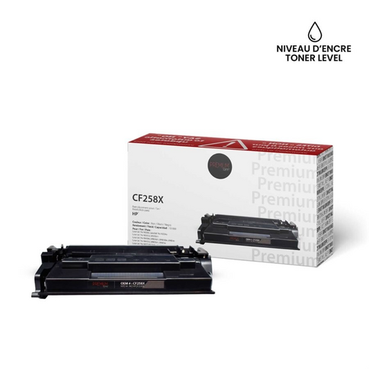 HP CF258X Comp Premium Tone YRTS (avec niveau de toner) 10K