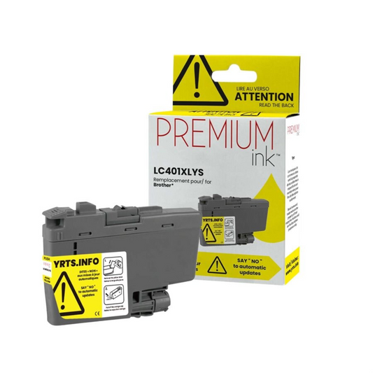 Brother LC401XLYS Compa Premium Ink Dye Yellow 500 copies