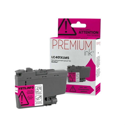 Brother LC401XLMS Comp Encre Teinture Premium Magenta 500 copies