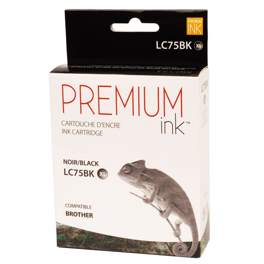 Encre noire premium alternative Brother LC75XL