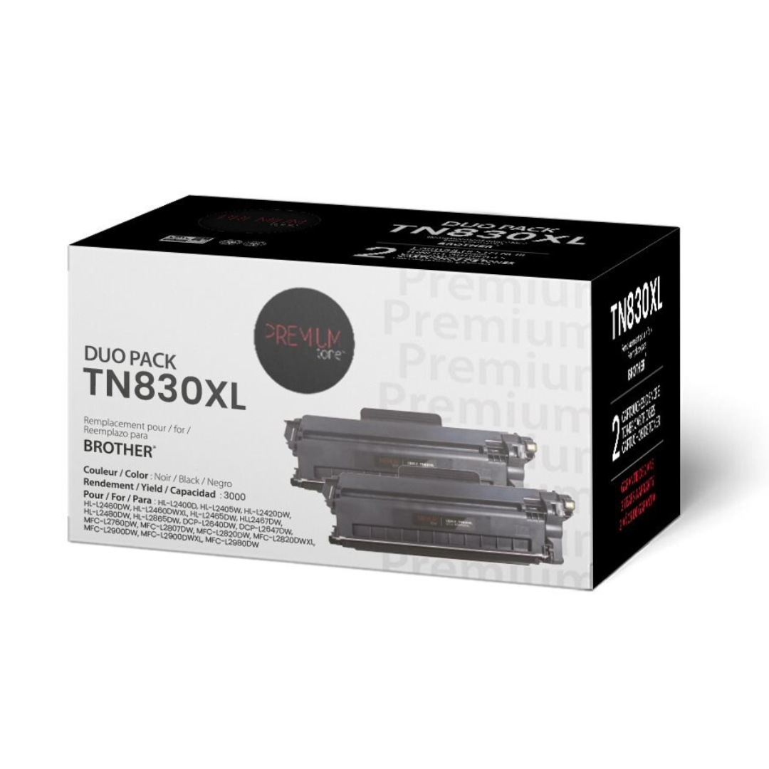 Brother TN830XL Alternative Premium Tone 3K (Boîte de 2)
