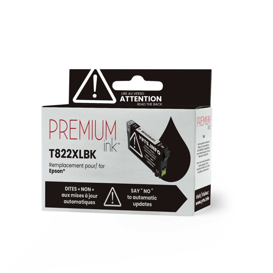 Encre compatible Epson T822XL120 Premium YRTS Noire