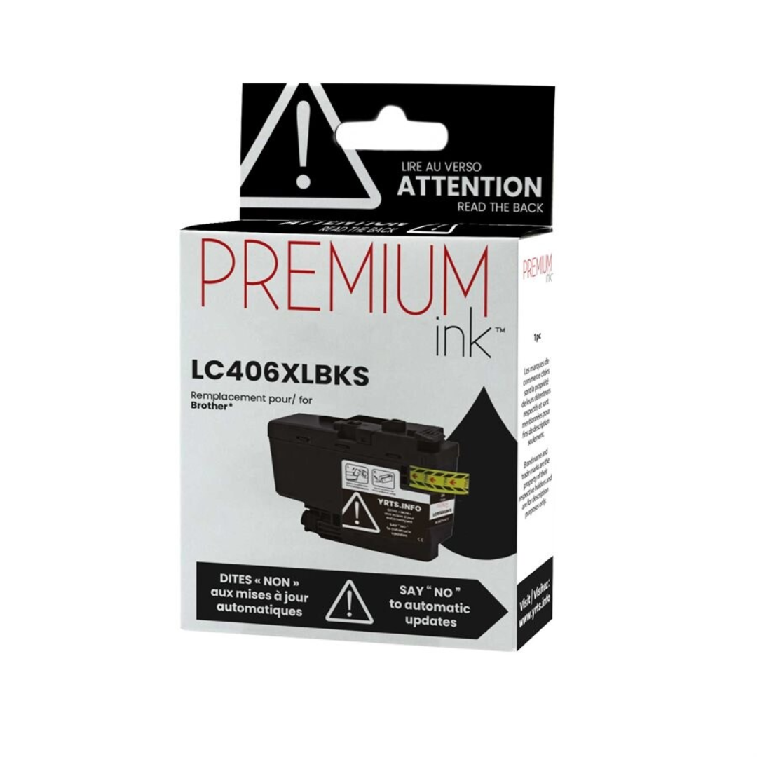 Brother LC406XLBKS Alternative Premium Ink Pigment Black 6K