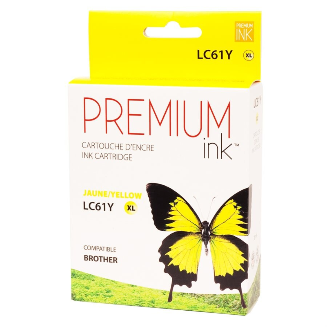 Encre Premium Jaune Alternative Brother LC61XL