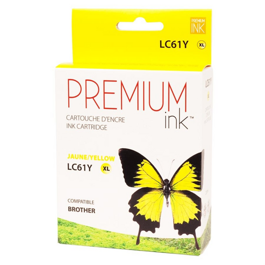 Encre Premium Jaune Alternative Brother LC61XL