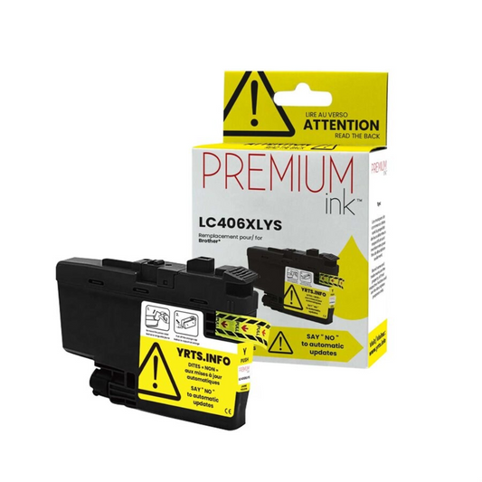 Brother LC406XLYS Cartouche d’Encre Pigment Jaune 5K – Alternative Premium
