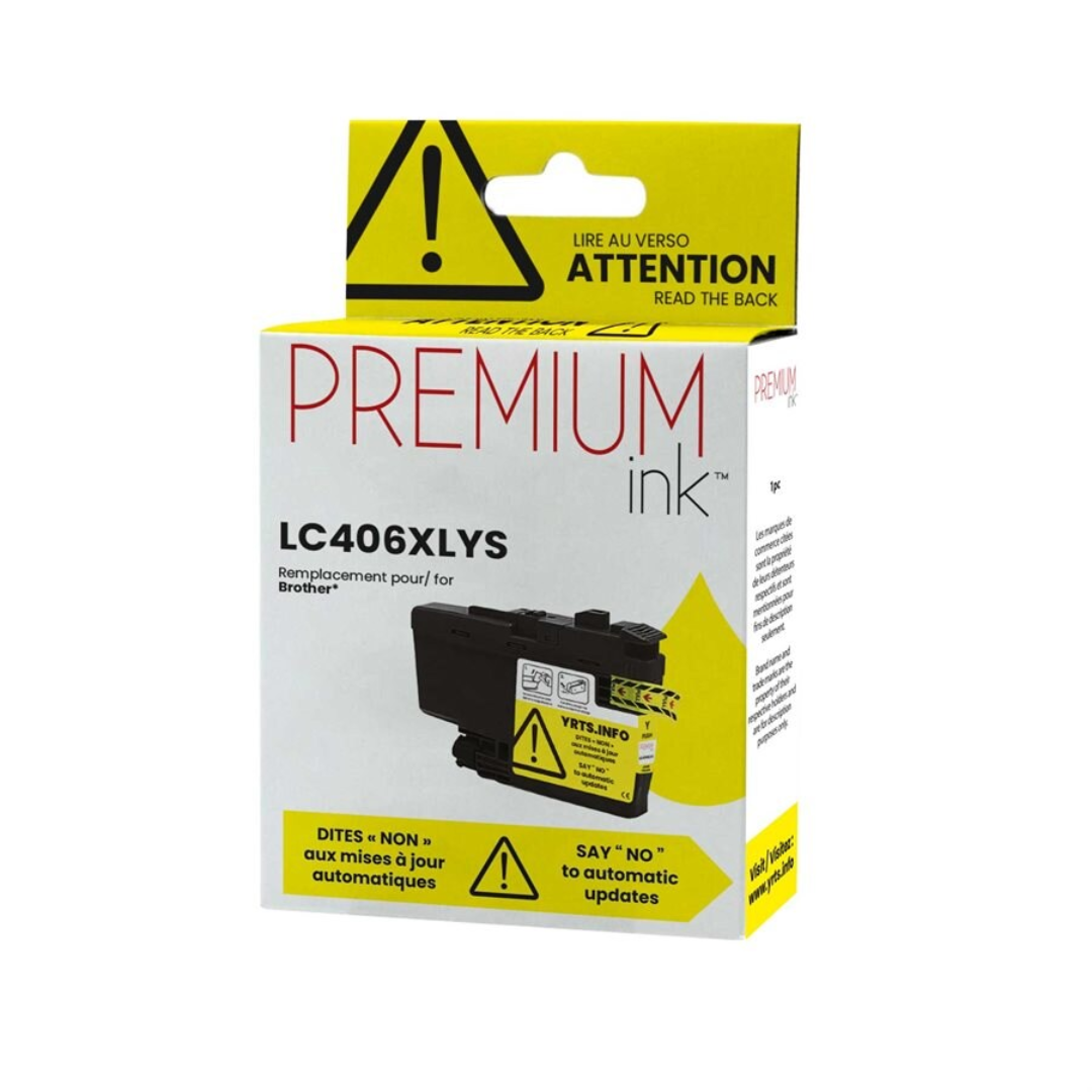 Brother LC406XLYS Cartouche d’Encre Pigment Jaune 5K – Alternative Premium