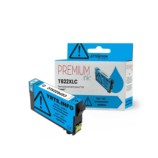 Encre compatible Epson T822XL220 Premium YRTS Cyan