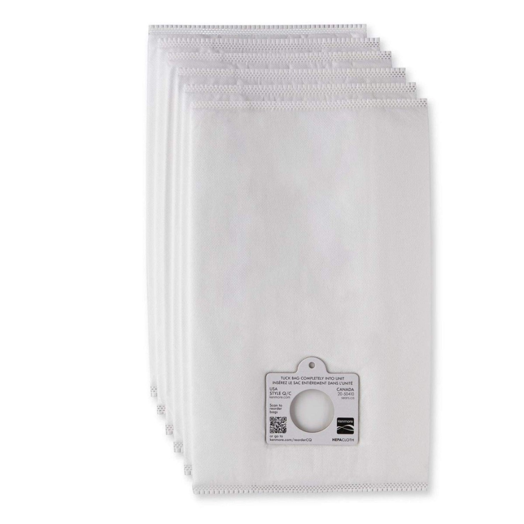 Sac HEPA Pour Aspirateur Chariot Kenmore - É-U Type Q/C - Canada 20-50410 - Filtration Médiane Synthétique - Q/C53292 - Paquet De 6 Sacs