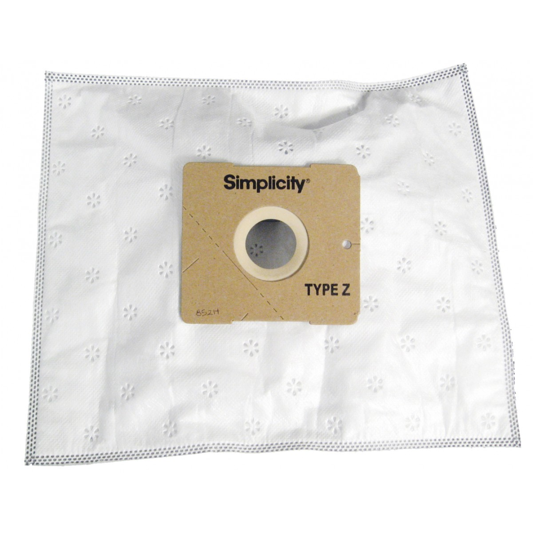 Sac microfiltre HEPA pour aspirateur chariot Simplicity Snap, Jack et Jill - paquet de 6 sacs