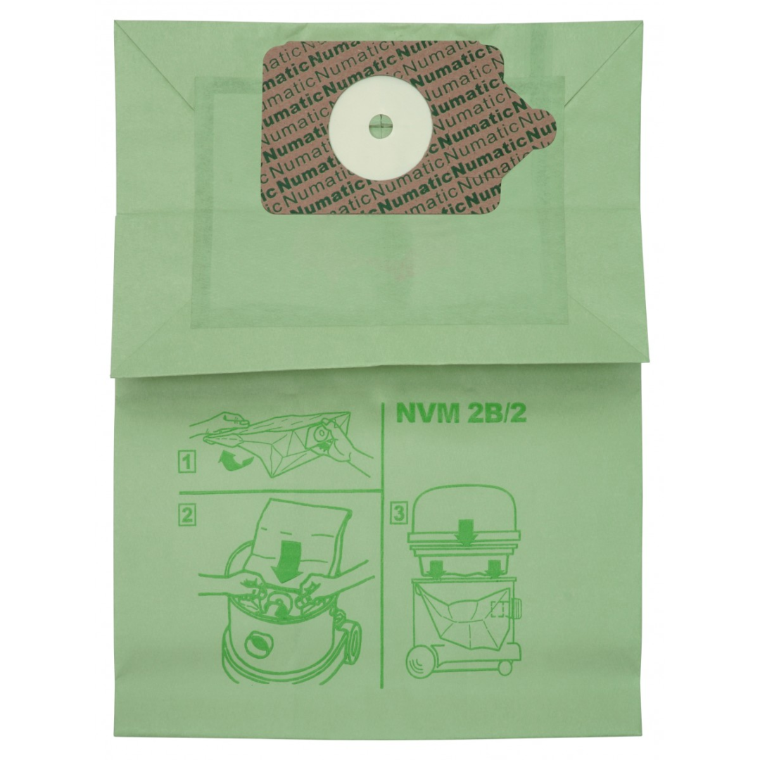 Sac en papier pour aspirateur Johnny Vac 402 - Numatic Charles NVM2B 300, 350, 360, 375, 380 - paquet de 10 sacs