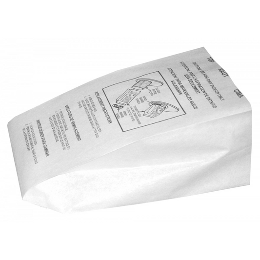 Sac en papier pour aspirateur d'atelier - paquet de 5 sacs + 1 bande élastique
