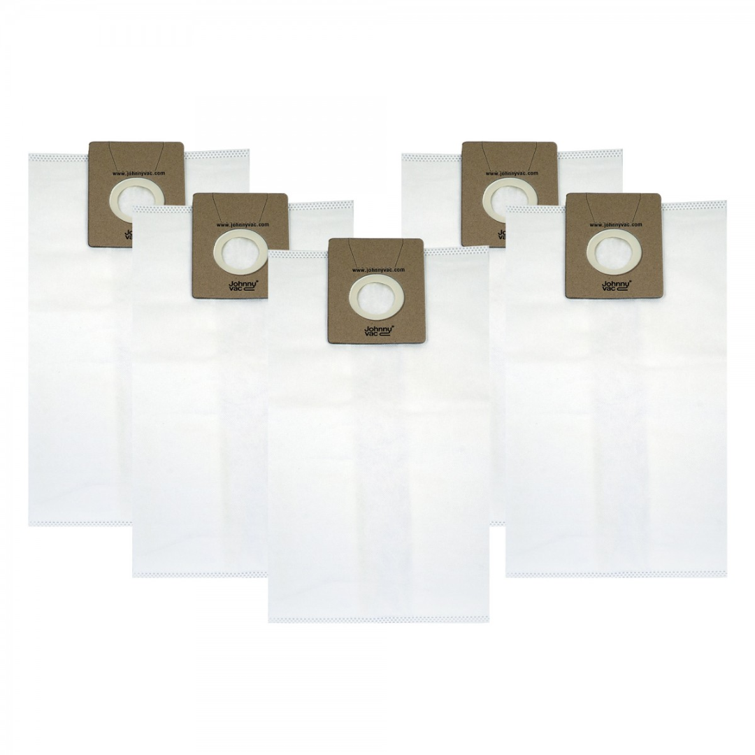 Sac microfiltre HEPA pour aspirateur Johnny Vac modèles JV10W et Ghibli AS10, ASL7, AS8 - paquet de 5 sacs